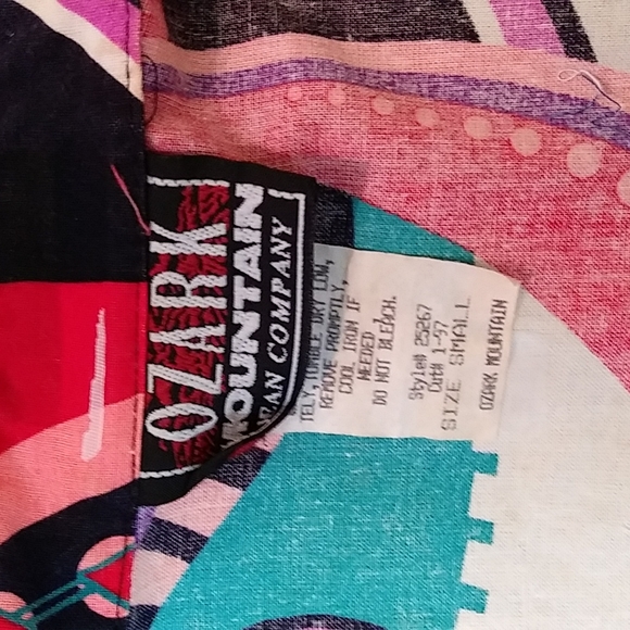 Vintage Western Shirt Ladies Small Crop Style Cutout Southwest Design Monarch - Picture 5 of 7